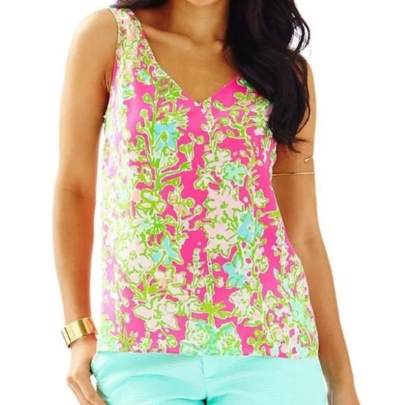 Lilly Pulitzer Tops - Lilly Pulitzer Top Sz S Cipriani V-Neck  in Flamingo Pink Southern Charm NWT